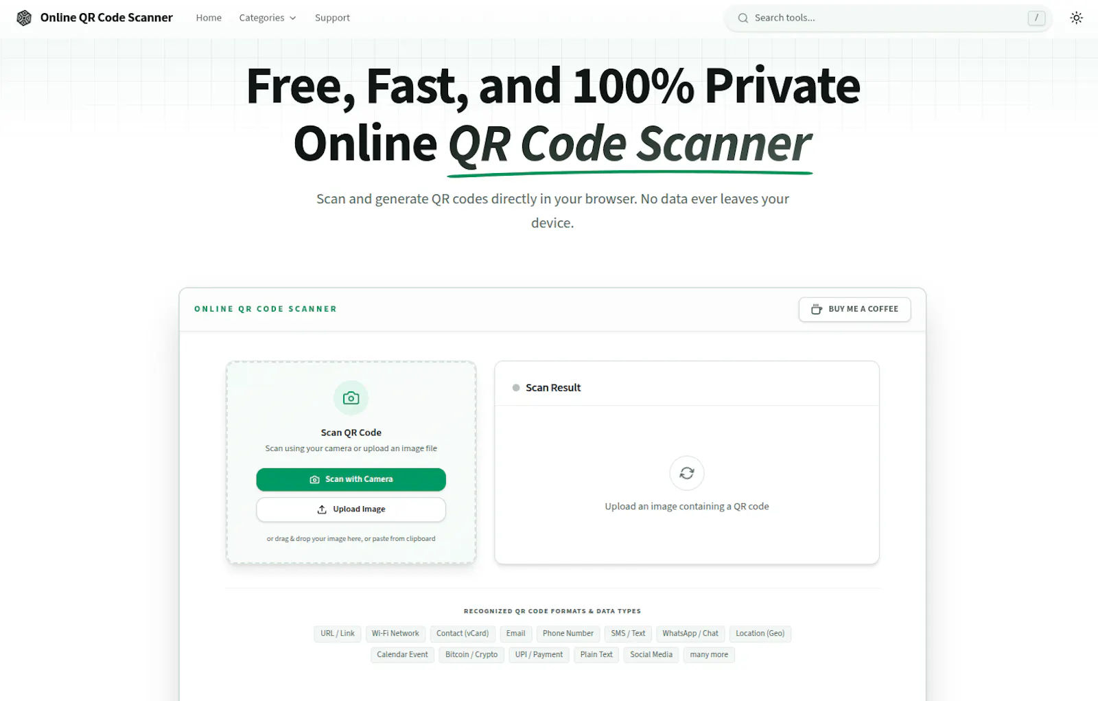 Online QR Code Scanner & Generator screenshot 1