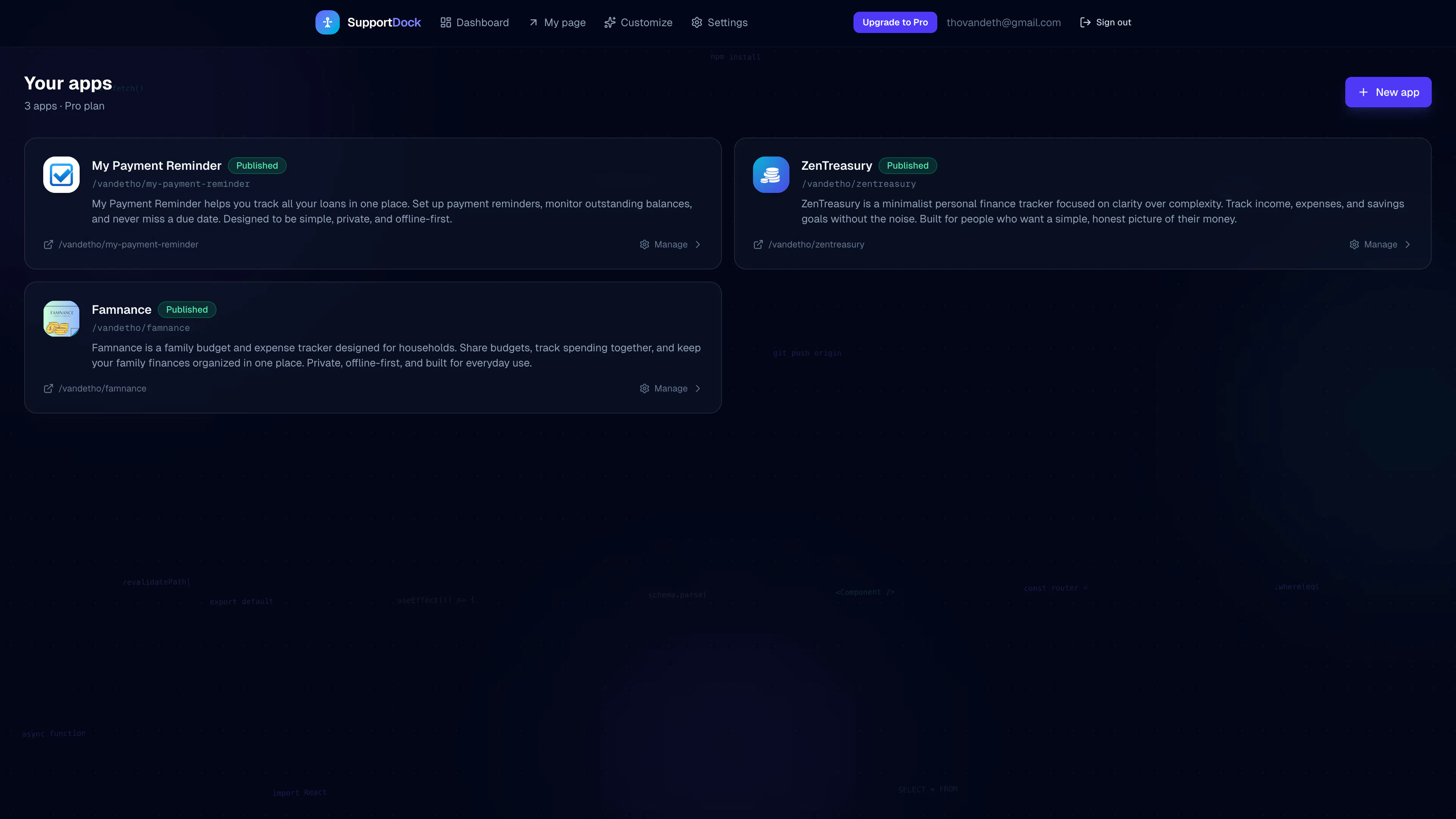 SupportDock 제품 배너
