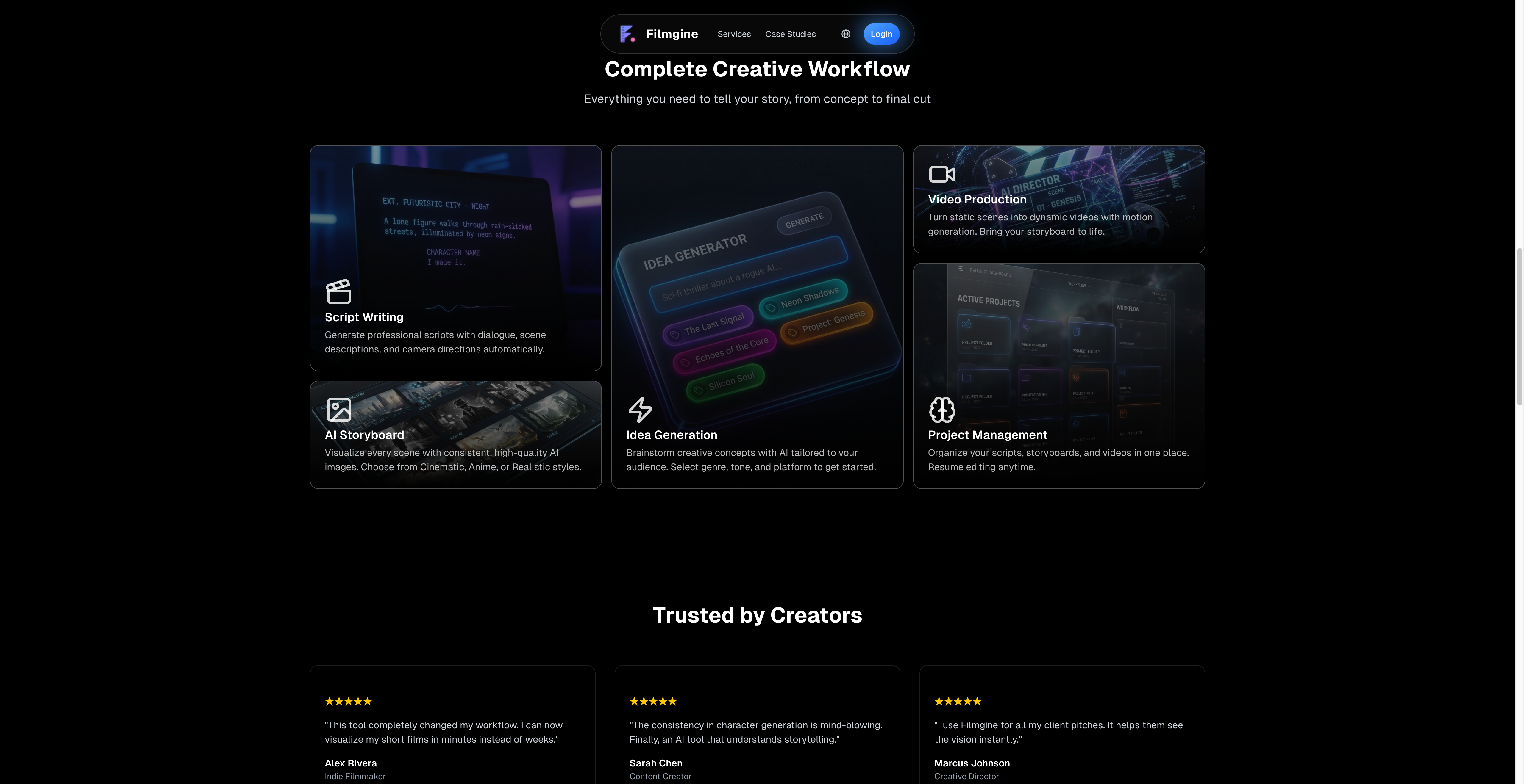 Filmgine - Screenshot 2 showing product features and functionality