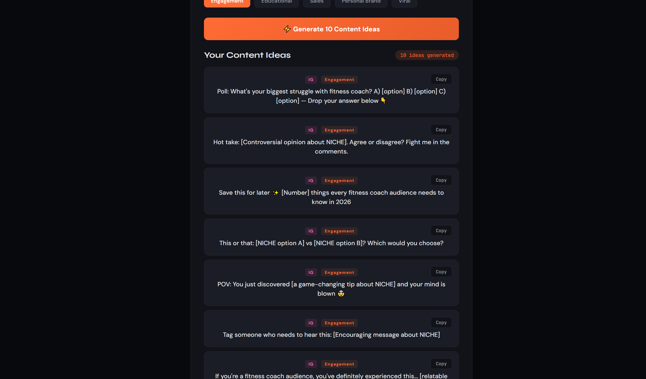 Content Idea Generator gallery image