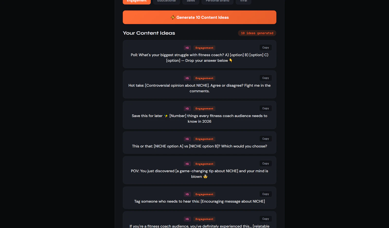 Content Idea Generator screenshot 2
