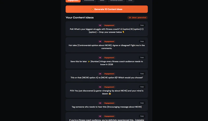 Content Idea Generator screenshot 2