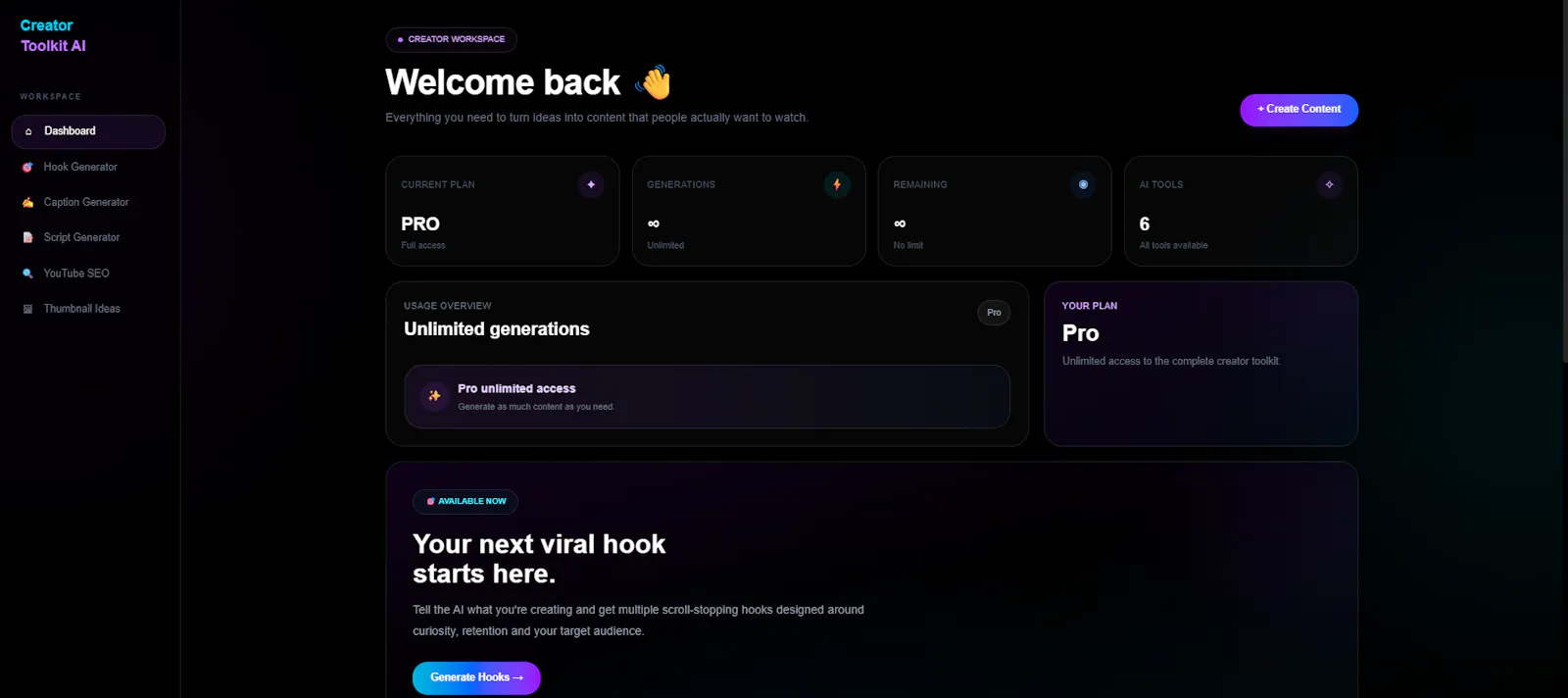 Creator Toolkit AI screenshot 2