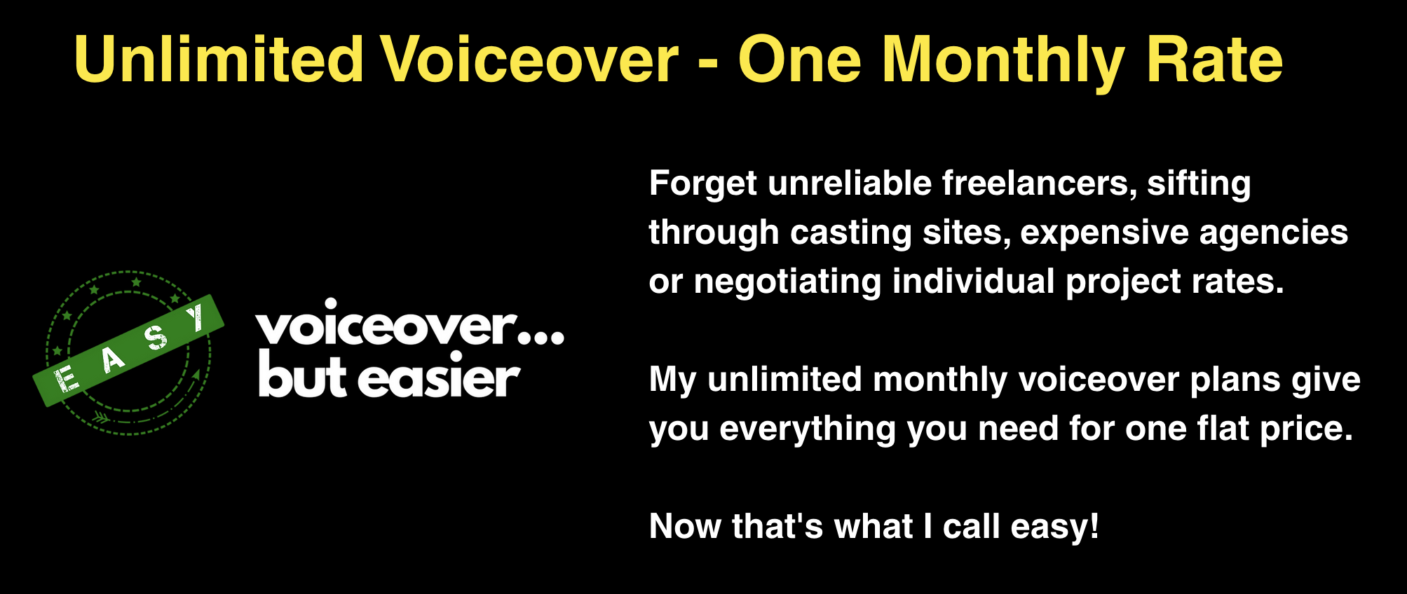 Monthly Voiceover Subscription Service gallery image