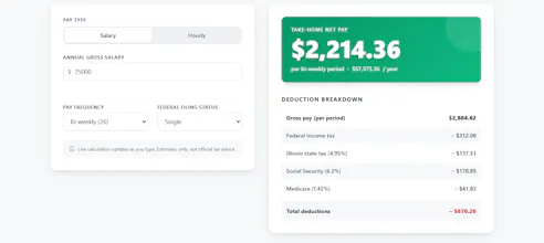 Home Pay Estimator gallery image