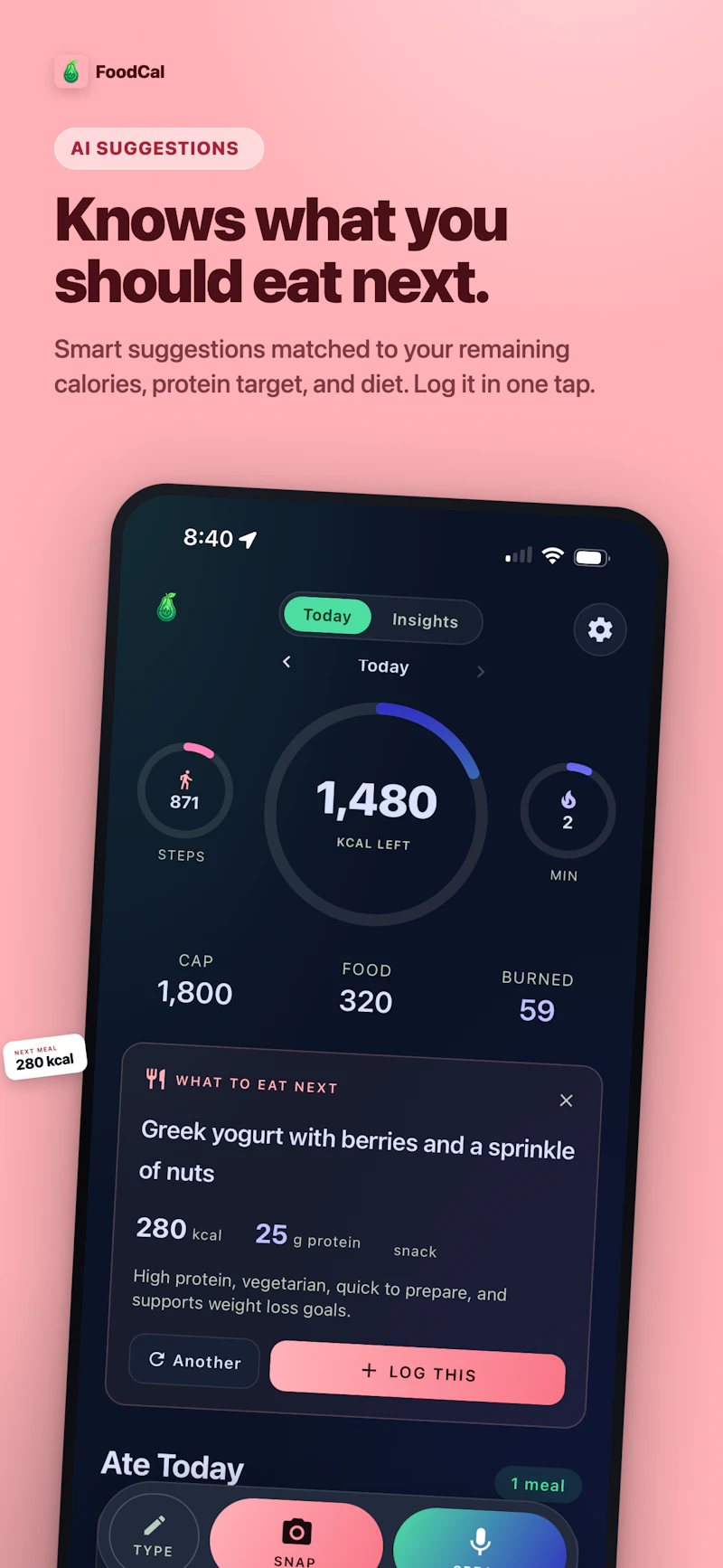FoodCal screenshot 1