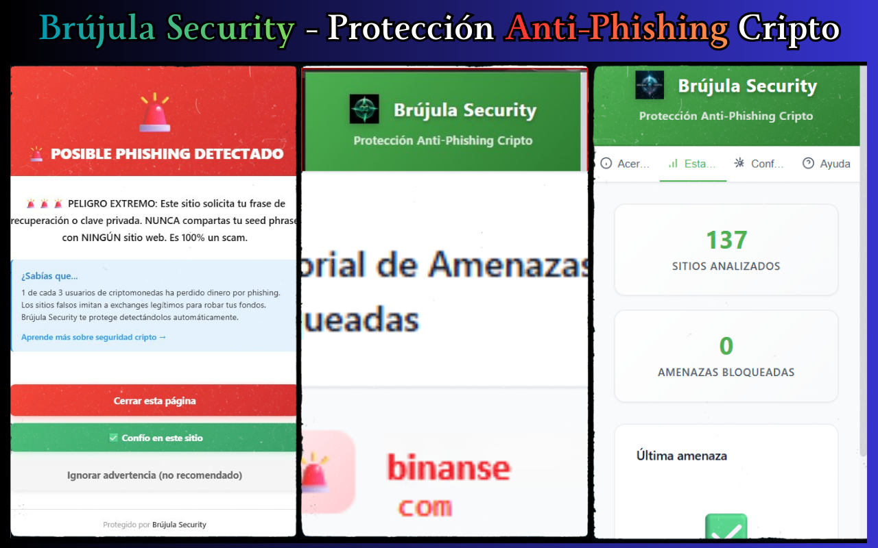 Brújula Security - Main product screenshot demonstrating key features and user interface