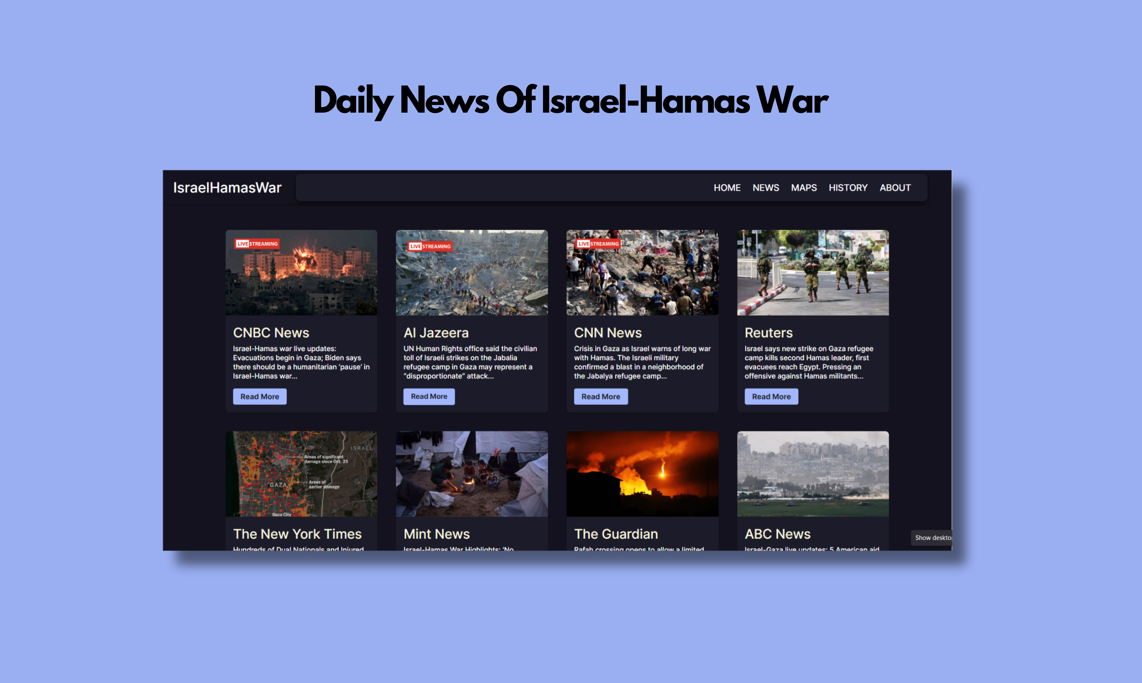 Mídia 3 de Painel de guerra de Israel-Hamas