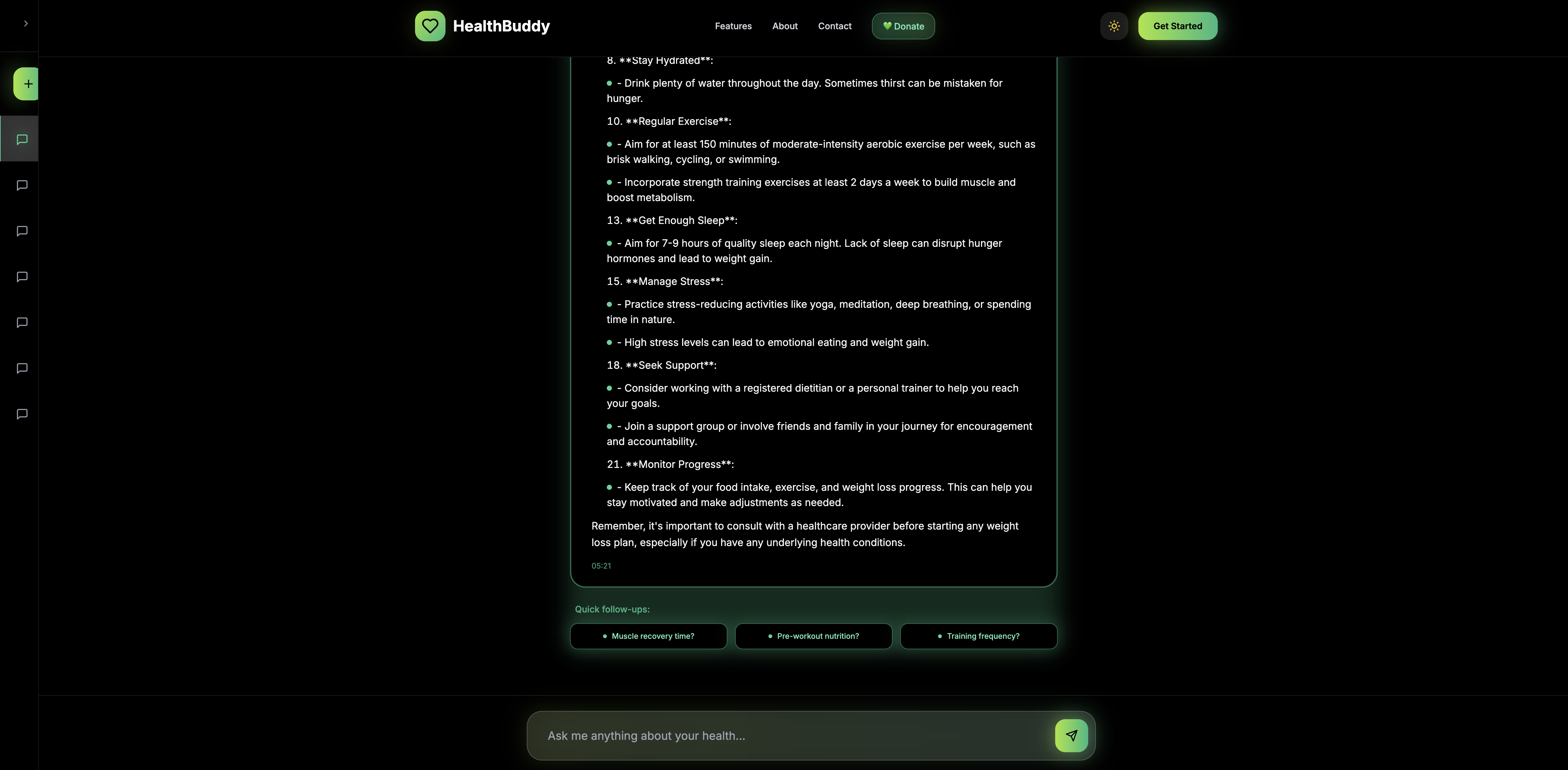 Healthbuddy - Ihr persönlicher AI -Gesundheitsassistent.Fragen Sie einfach. Medien 3