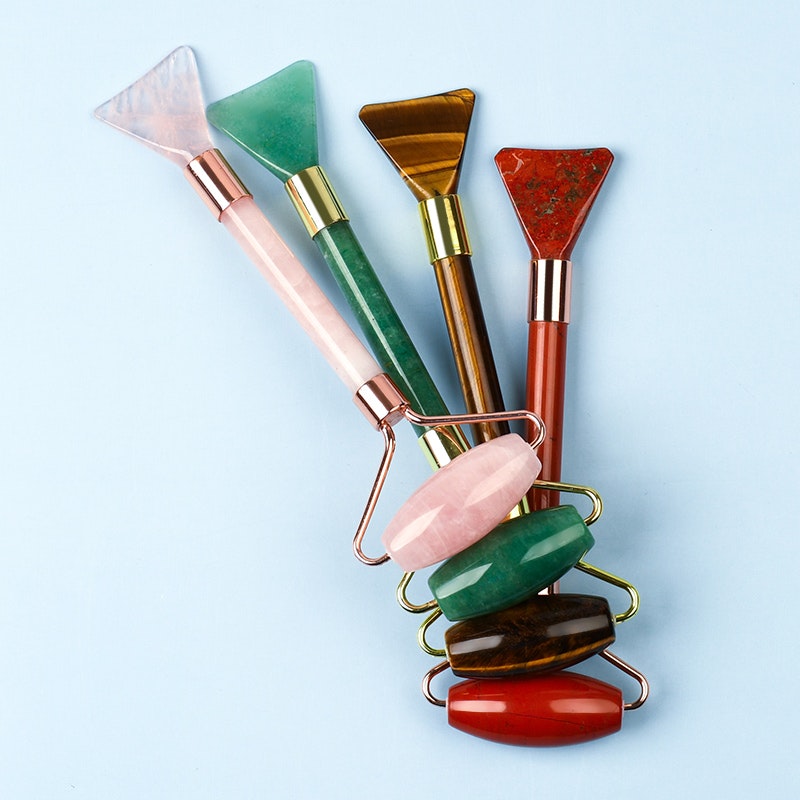 Jade Crystal Face Massage Roller gallery image