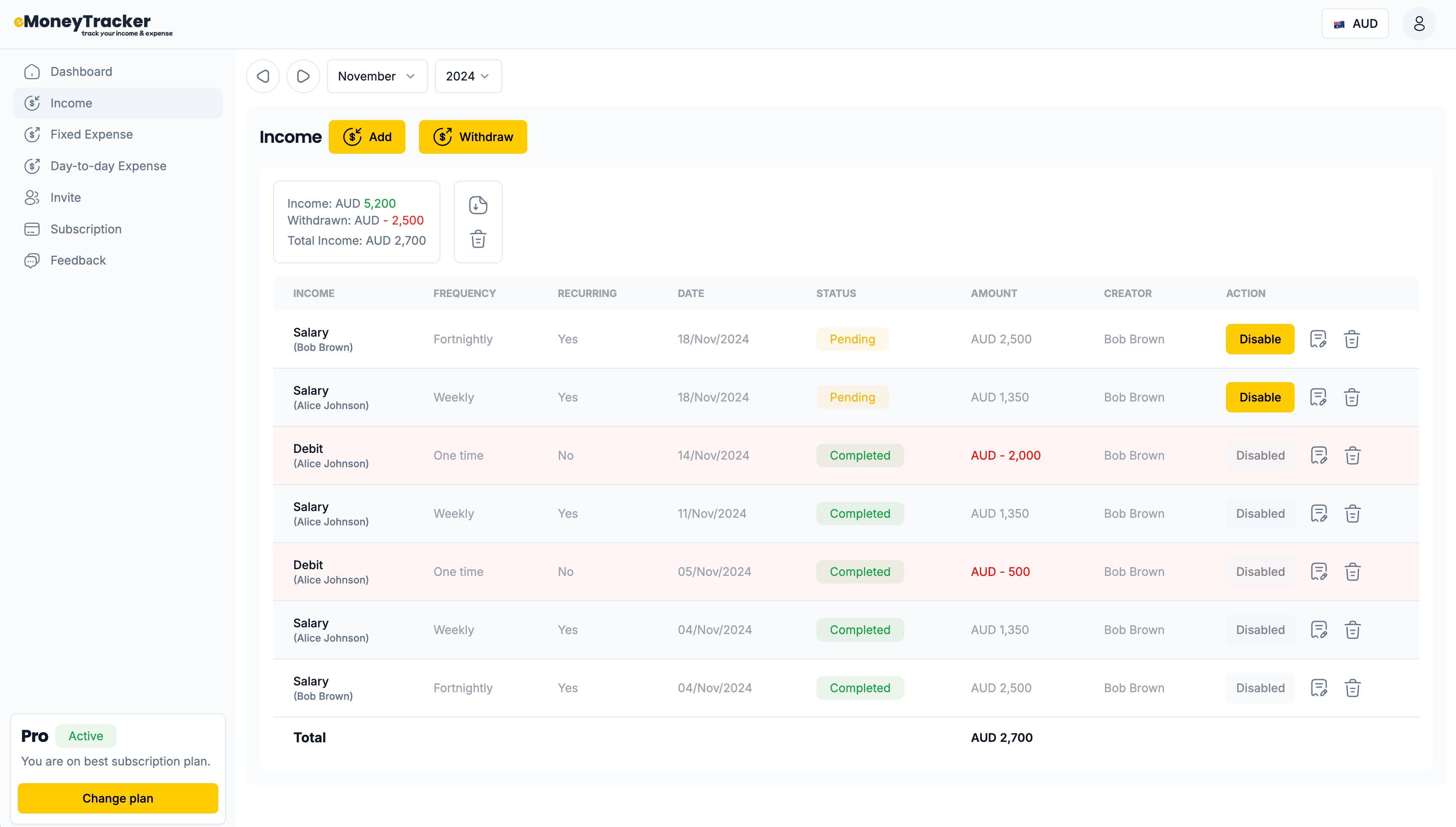 emoneytracker - Отслеживайте доход и расходы с легким способом - без электронных таблиц! медиа 3