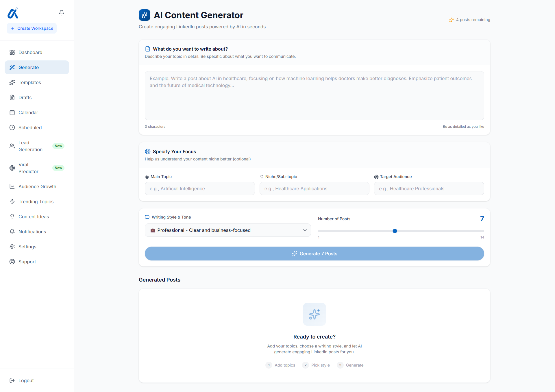 LinkedAI - Screenshot 5 showing product features and functionality