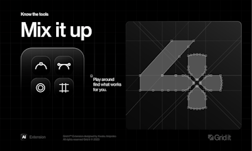 在设计过程中，通过Logo Grid Generator™展示了转变力的前后对比图。