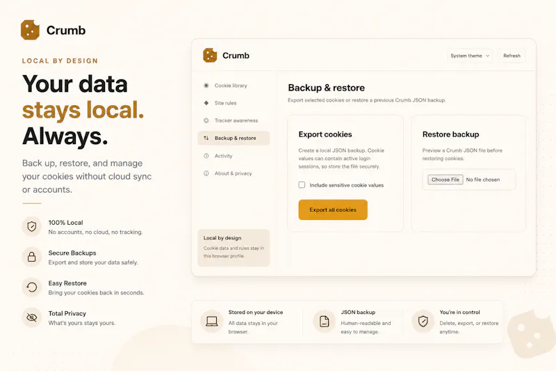 Crumb — Private Cookie Manager screenshot 5