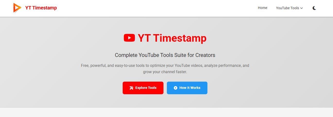 YT Timestamp - Main product screenshot demonstrating key features and user interface