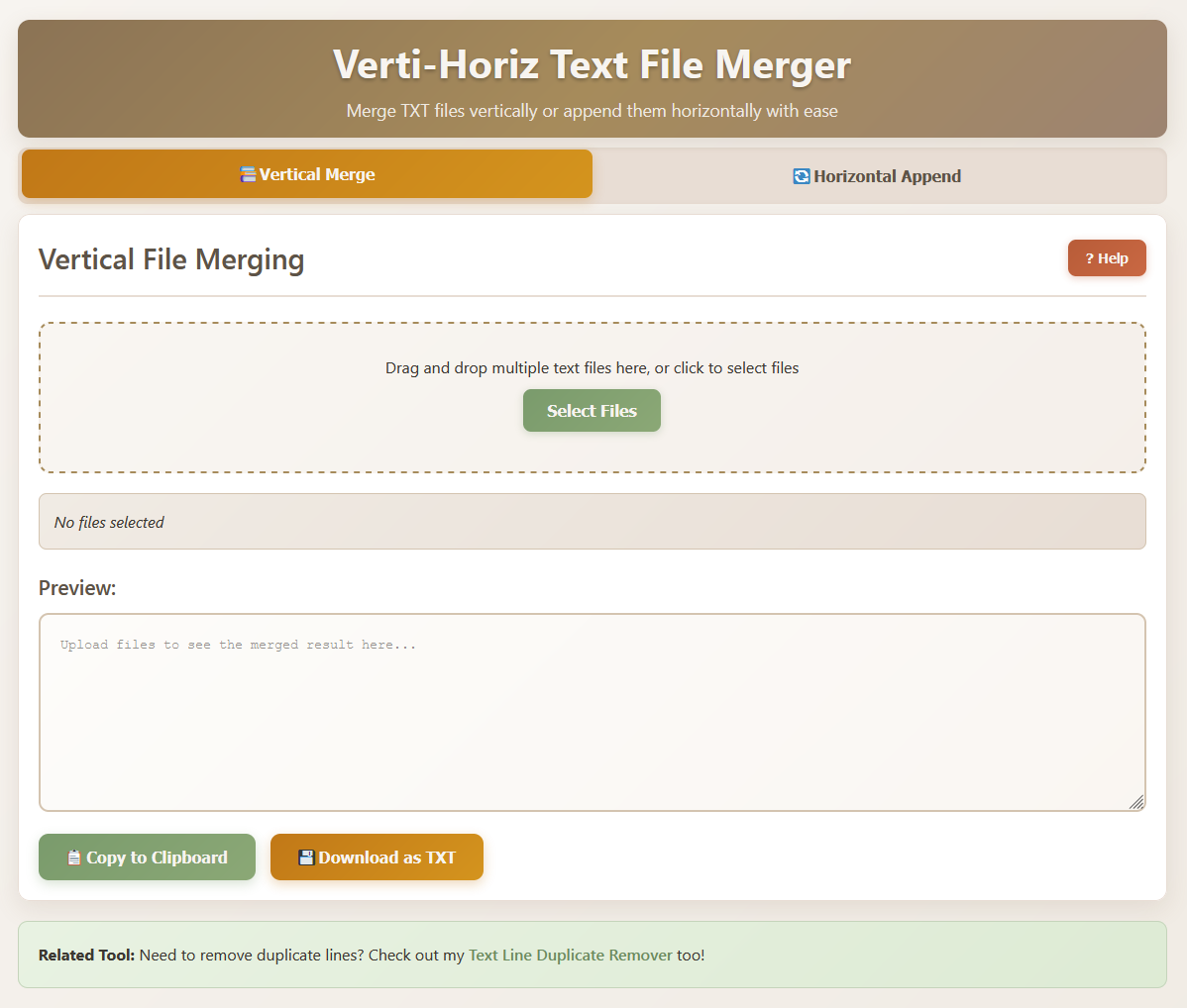 Verti-Horiz tekstbestand fusie - Meerdere TXT -bestanden verticaal of horizontaal samenvoegen media 2
