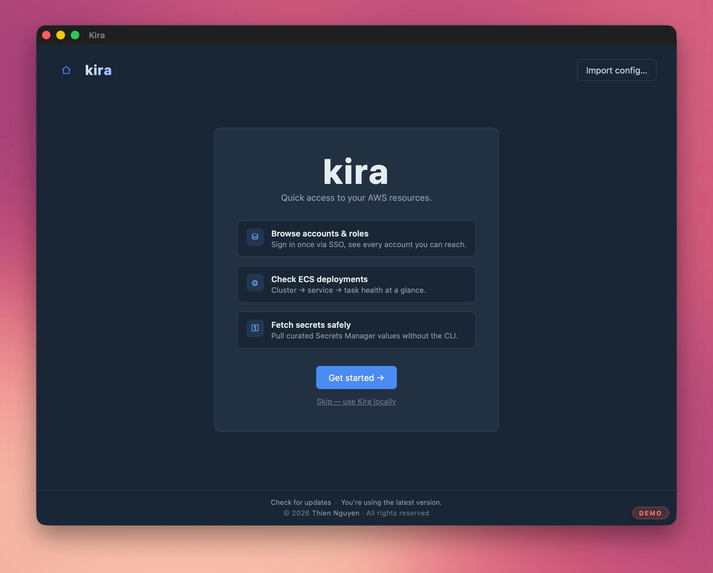 Kira — AWS, without the friction gallery image