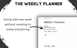 The Weekly Planner | Notion Template media 3