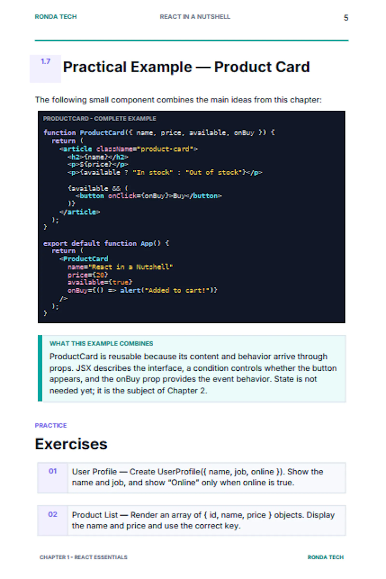 React in a Nutshell screenshot 2