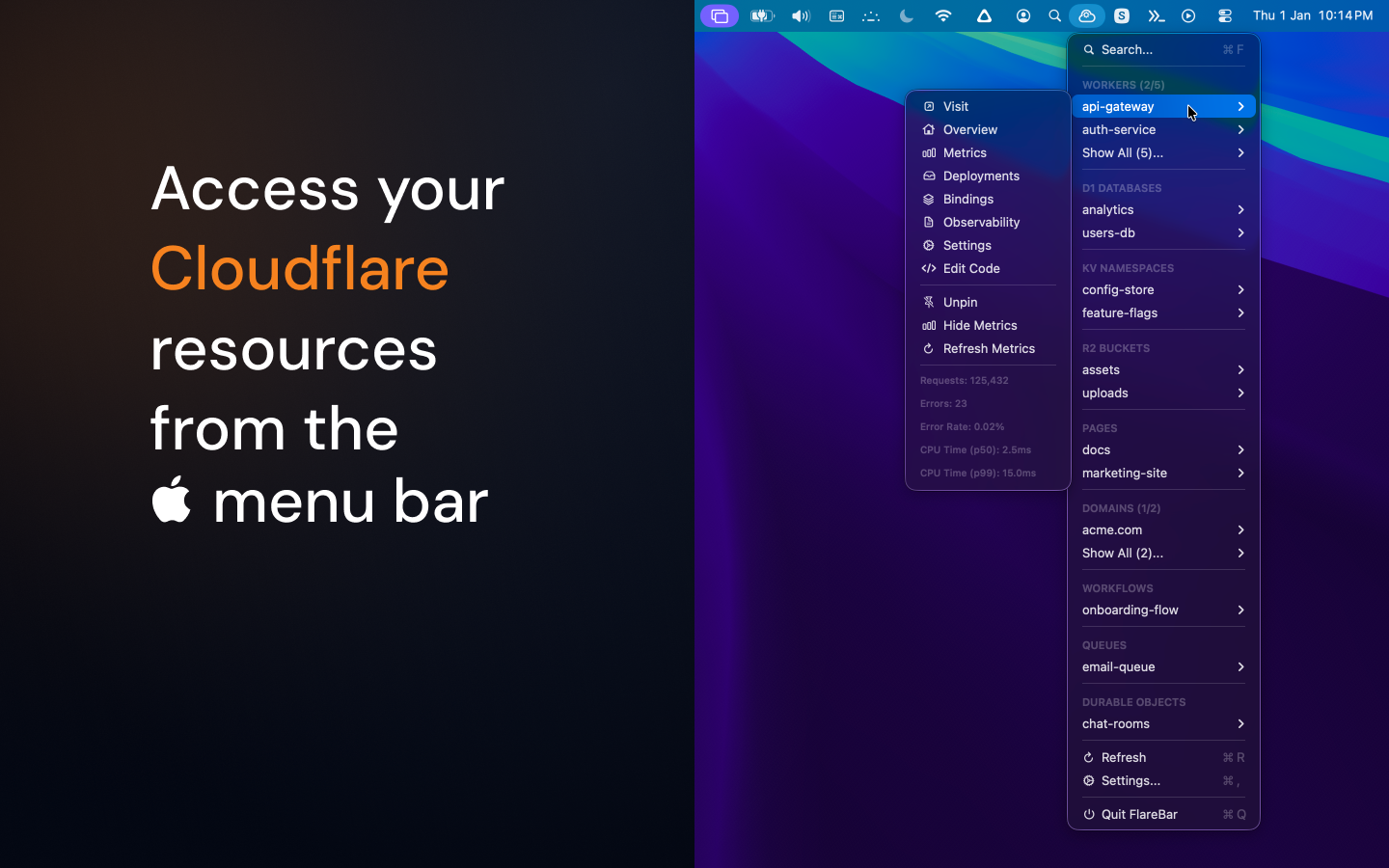 FlareBar - Screenshot 2 showing product features and functionality