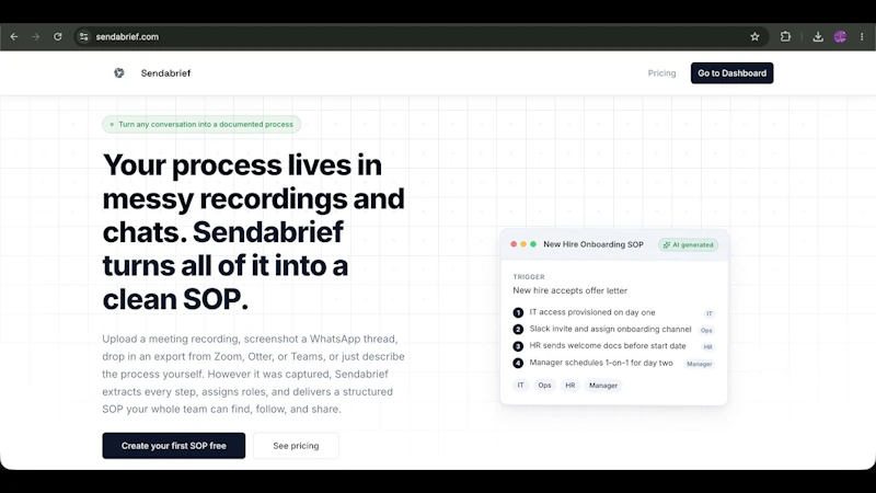 Sendabrief screenshot 1 (video preview)
