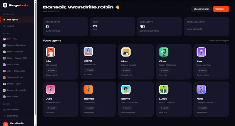PageLab — 10 Agents IA Autonomes  screenshot 3