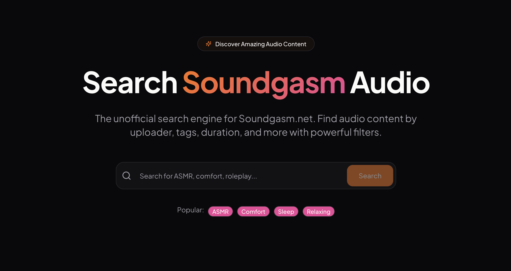 Search Soundgasm - Screenshot 3 showing product features and functionality