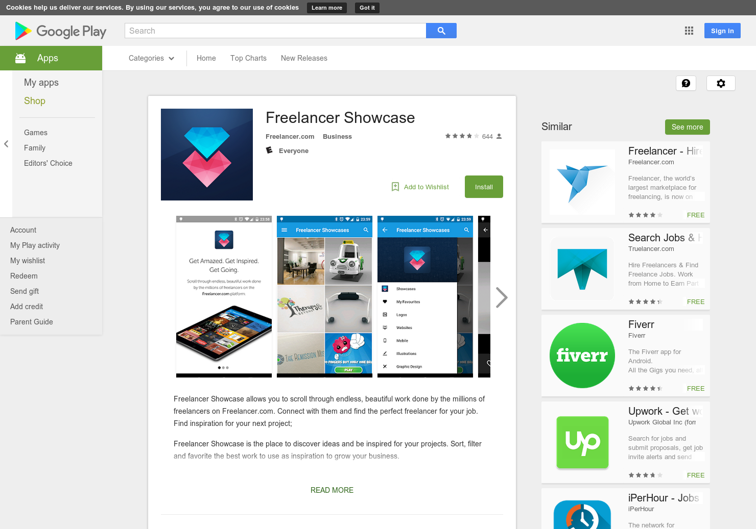Freelancer Showcase™ App