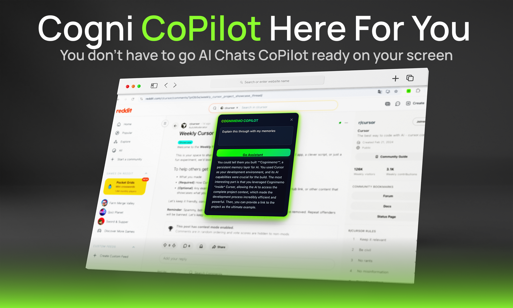 CogniMemo Extension - Screenshot 3 showing product features and functionality