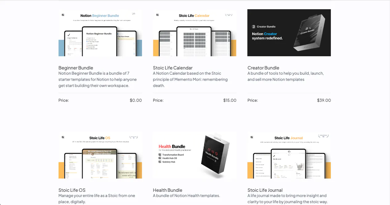 Notion Templates gallery image
