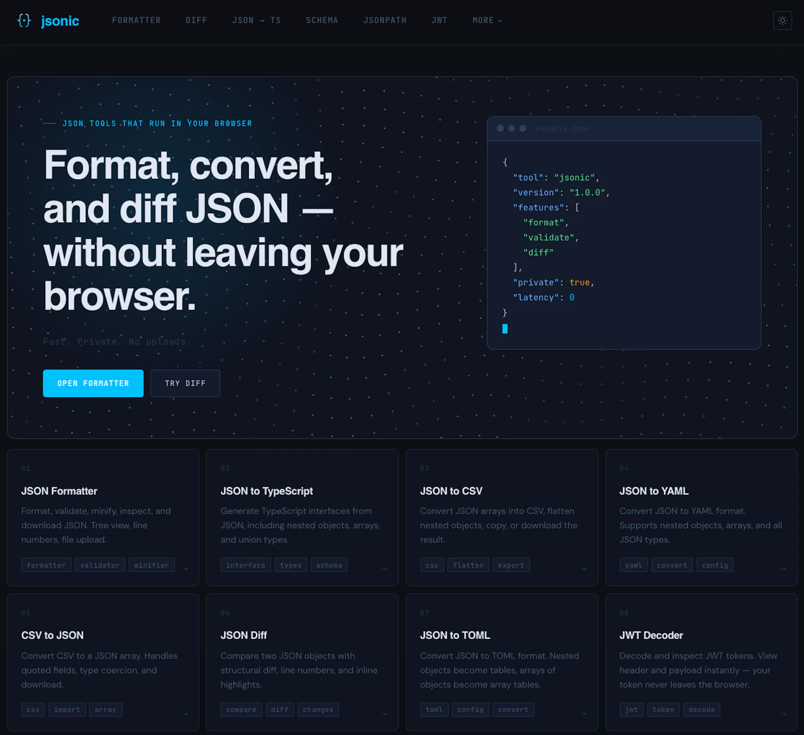 Jsonic — Fast Private JSON Tools screenshot 2