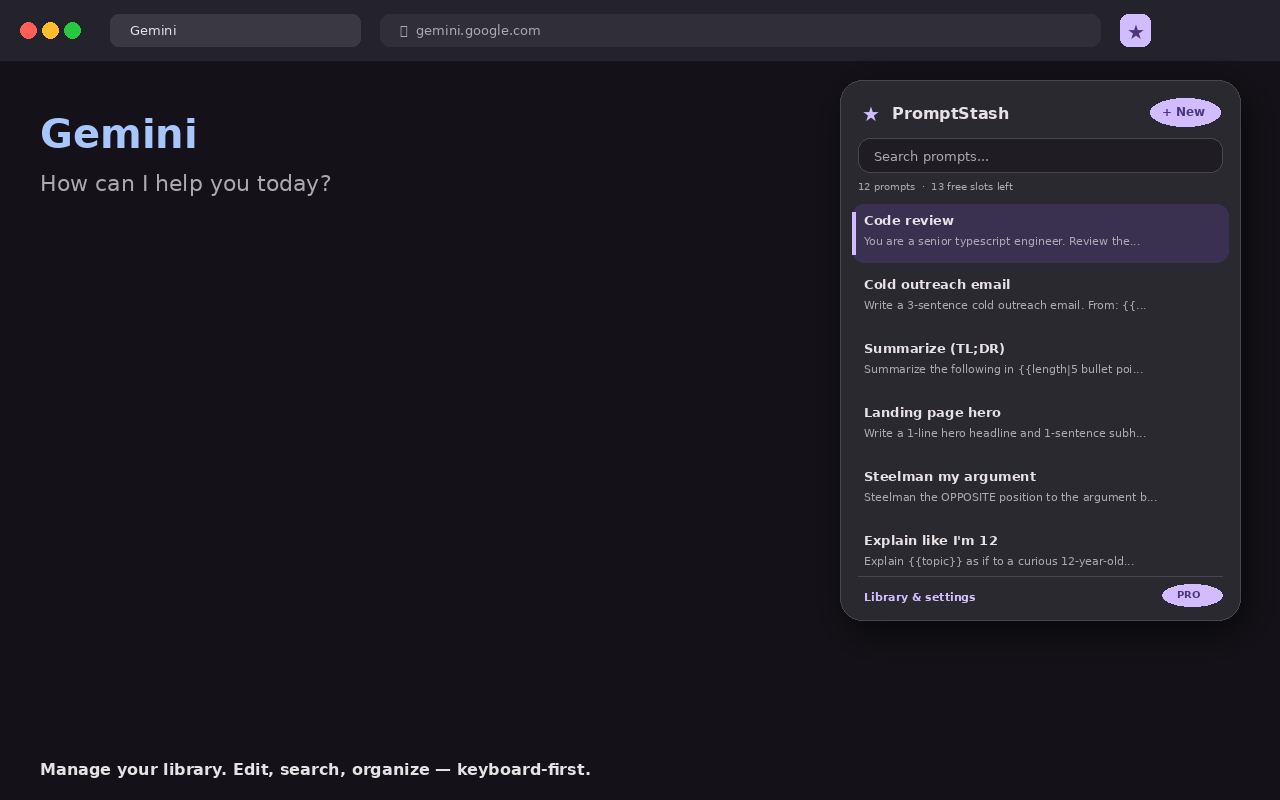 PromptStash gallery image