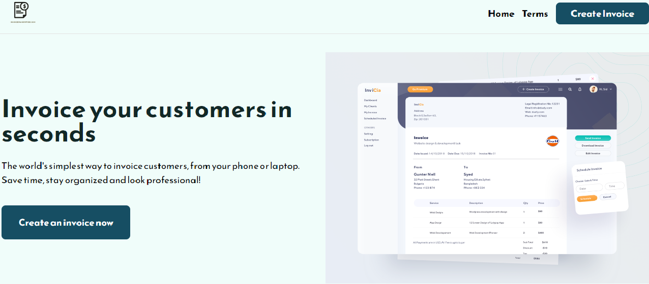 make invoice free [no signup required]