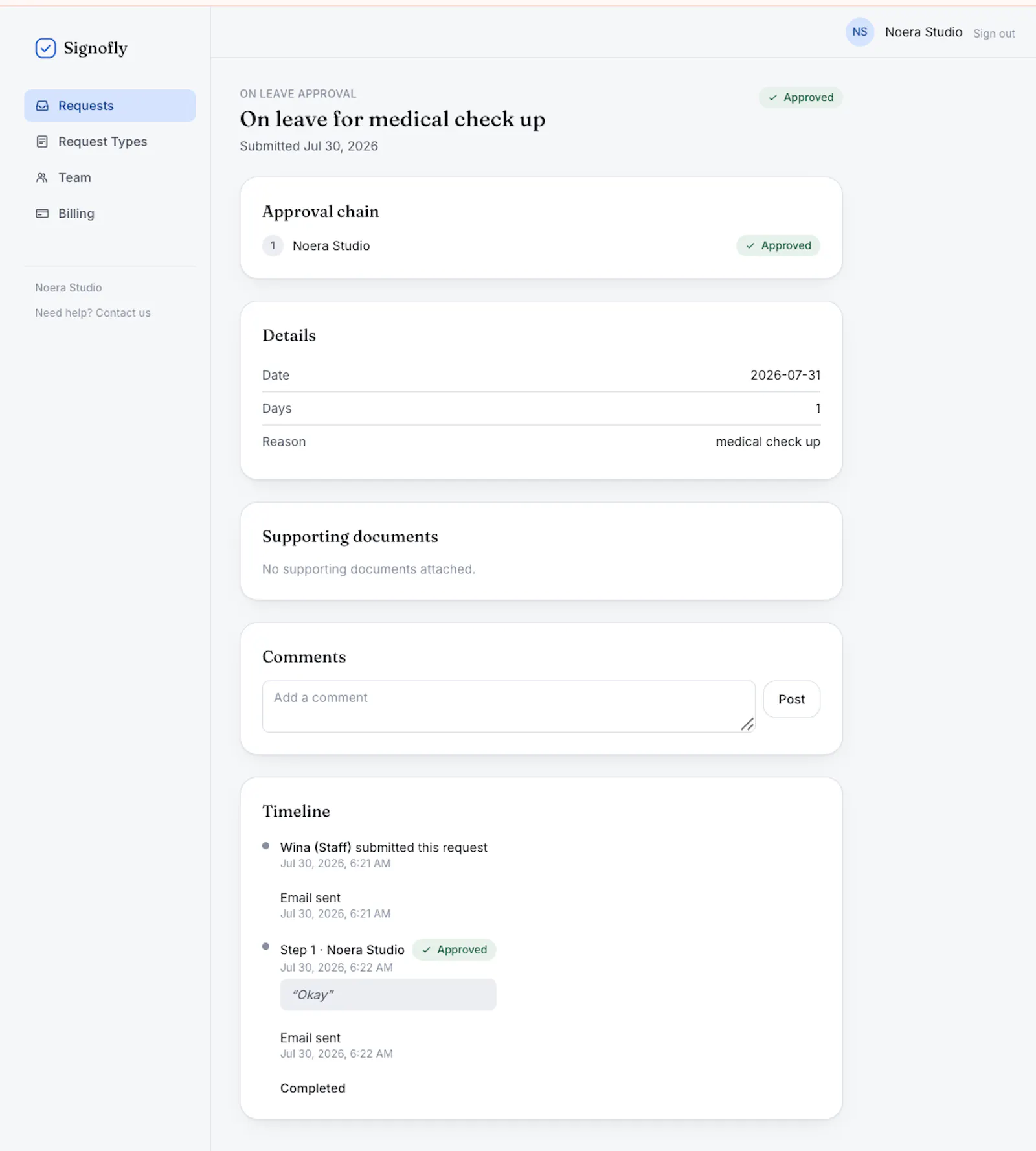 Signofly screenshot 1