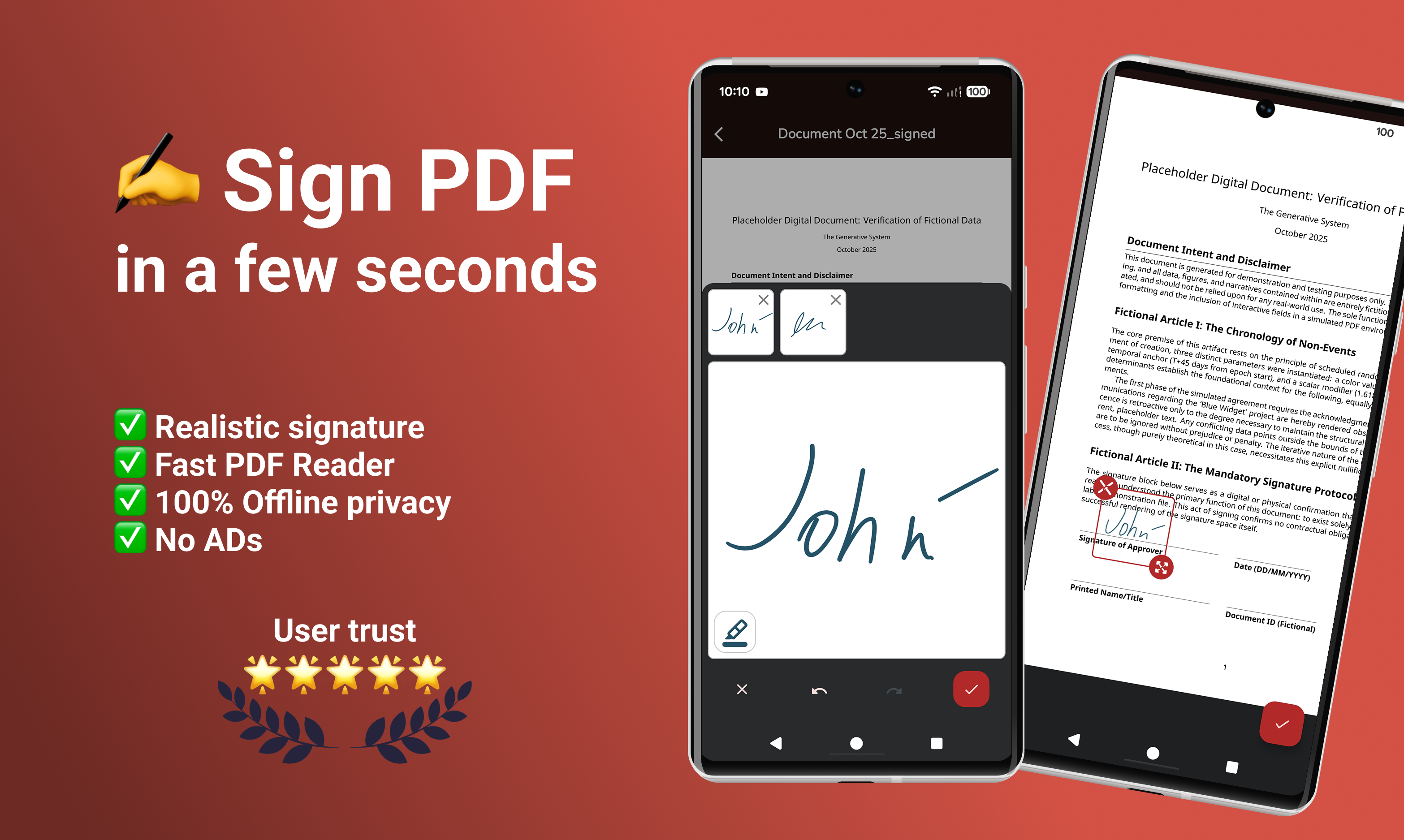 Sign PDF - Digital signature - Main product screenshot demonstrating key features and user interface
