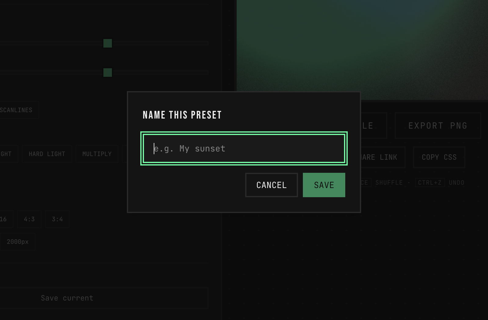 NoiseGradient.com - Screenshot 3 showing product features and functionality