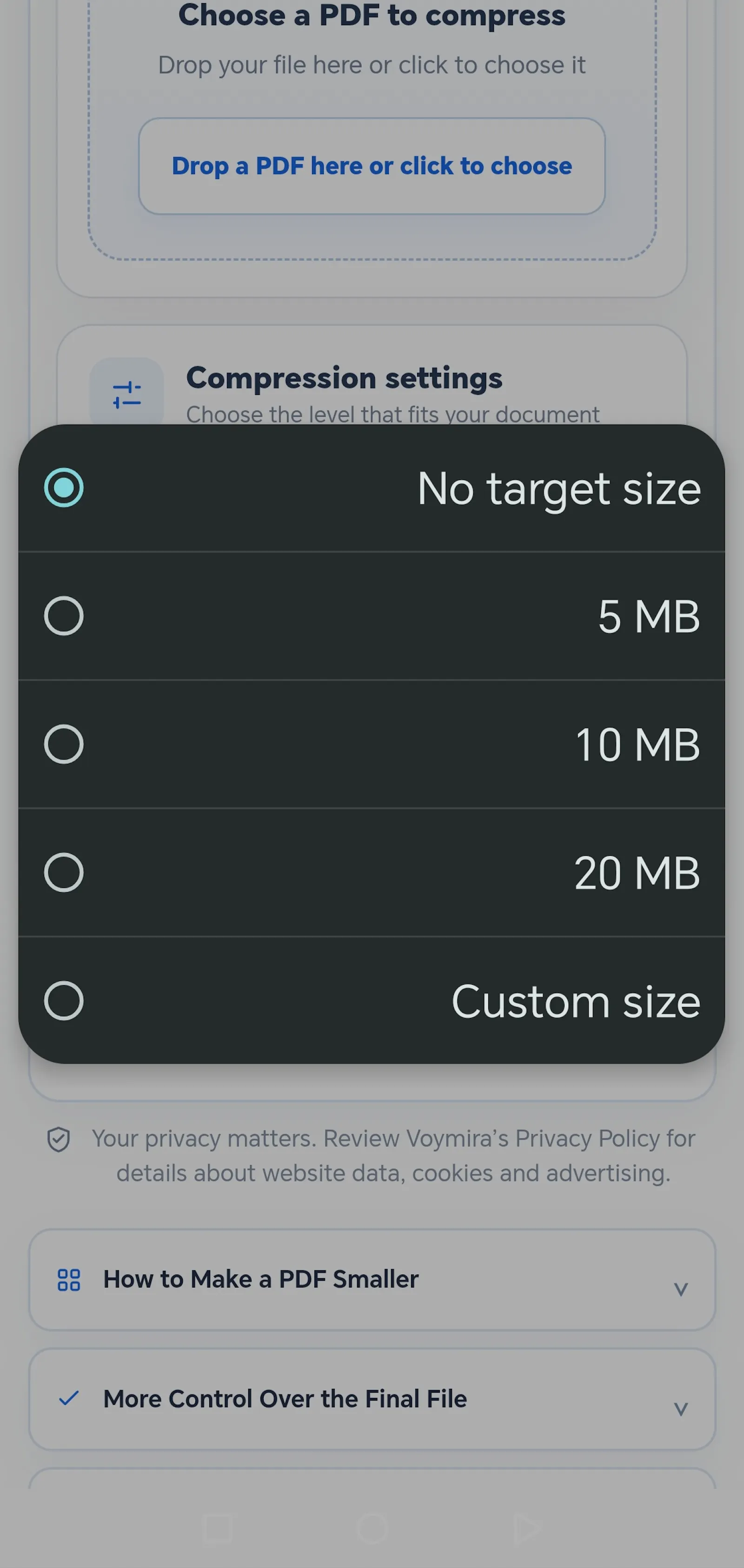 Voymira PDF Compressor screenshot 4