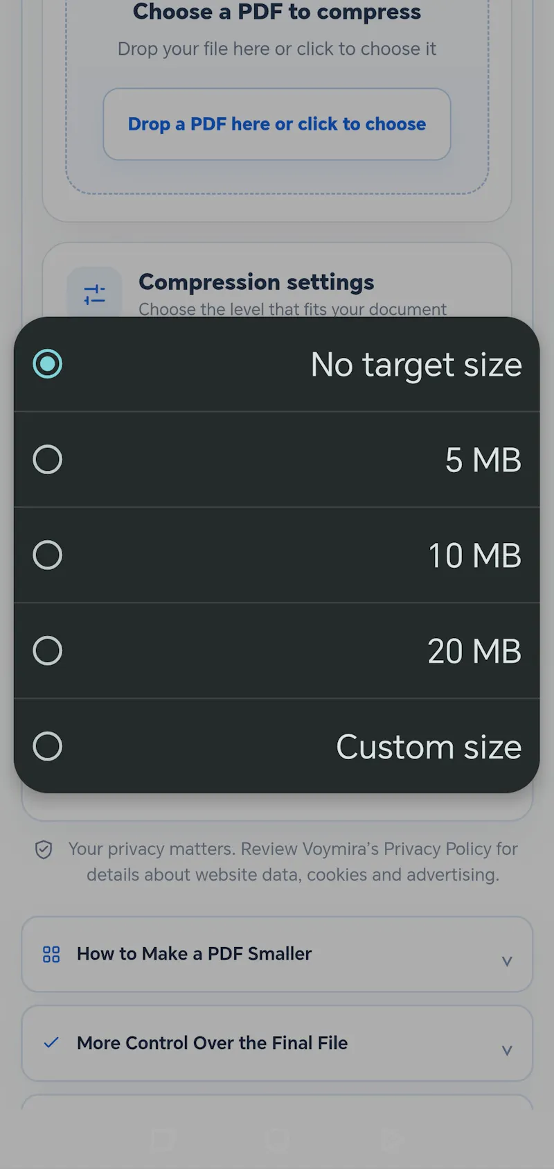 Voymira PDF Compressor screenshot 4