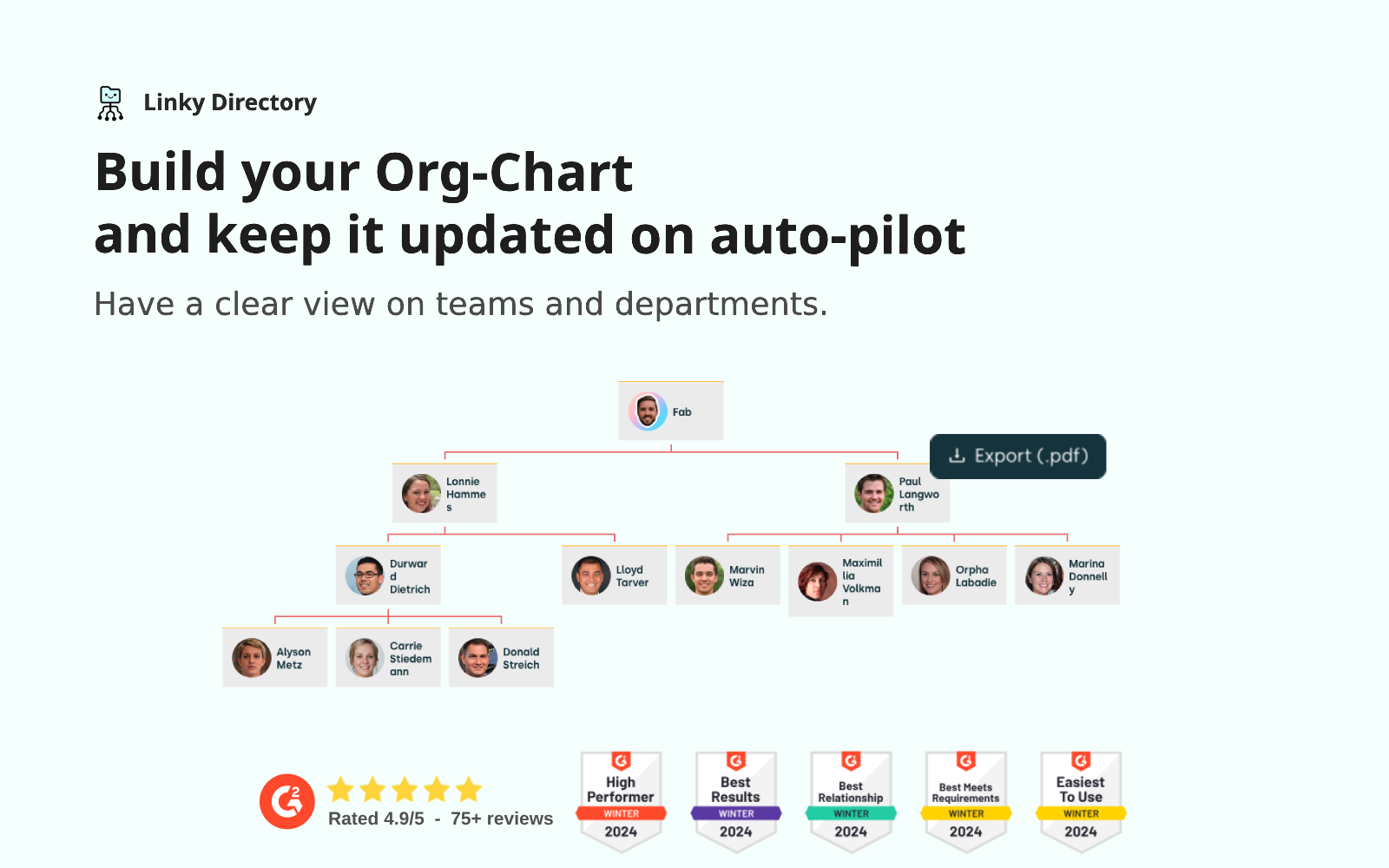 startuptile Linky-Org Chart app for Slack