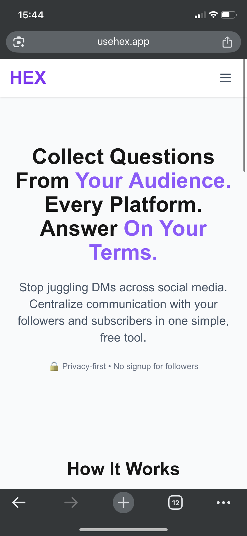 HEX - Screenshot 3 showing product features and functionality
