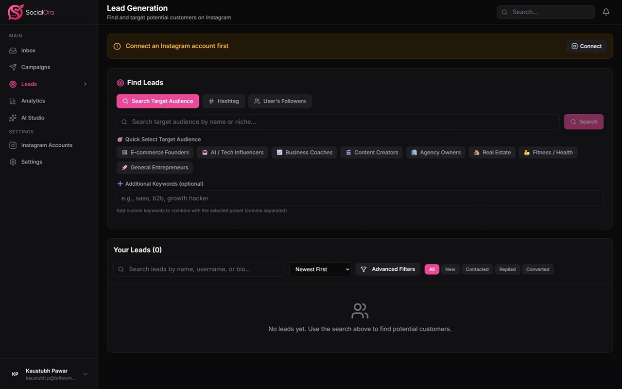 Socialora - Main product screenshot demonstrating key features and user interface