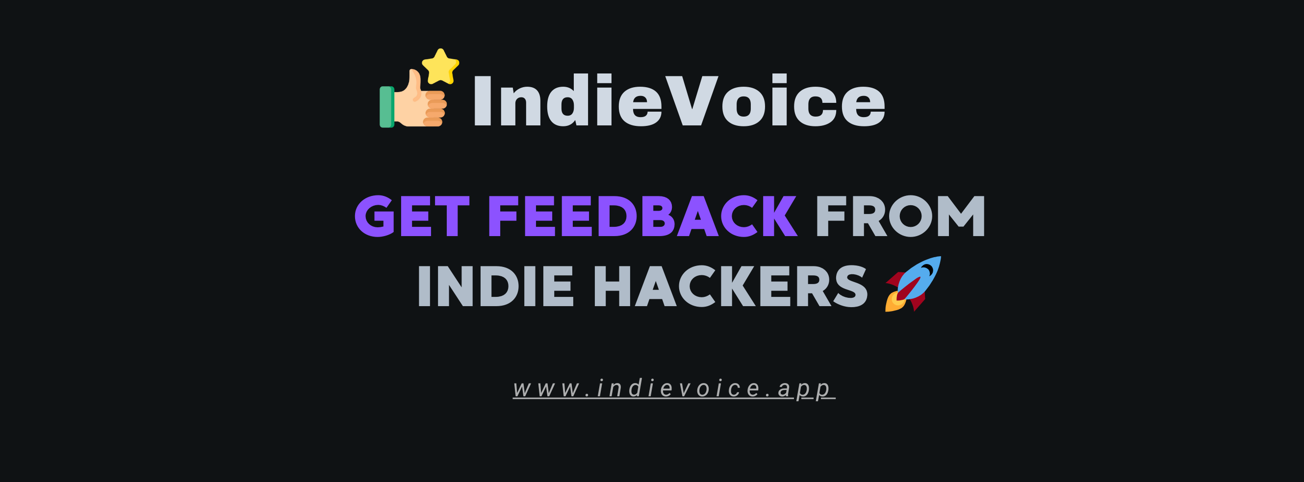 indievoice - 從其他獨立黑客那裡獲得反饋！ media 1