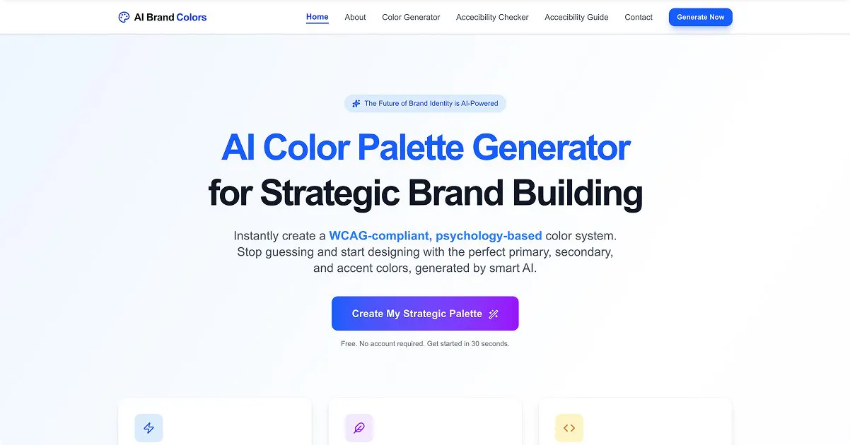 Banner del producto AI Brand Color Generator