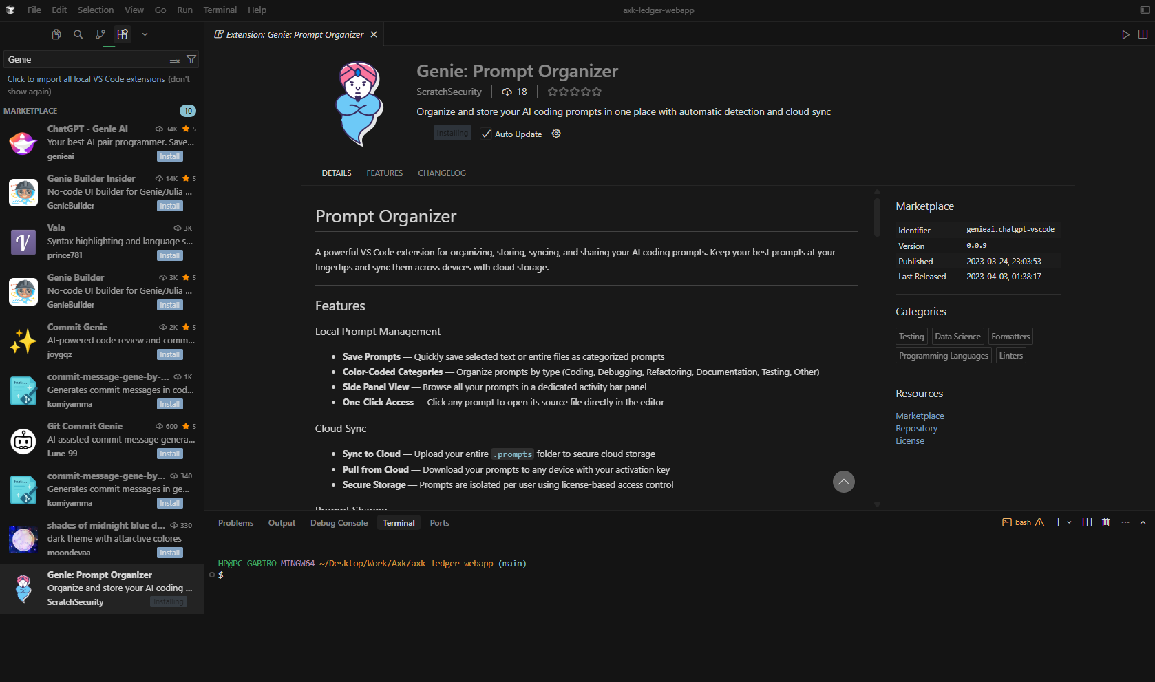 Genie - Main product screenshot demonstrating key features and user interface