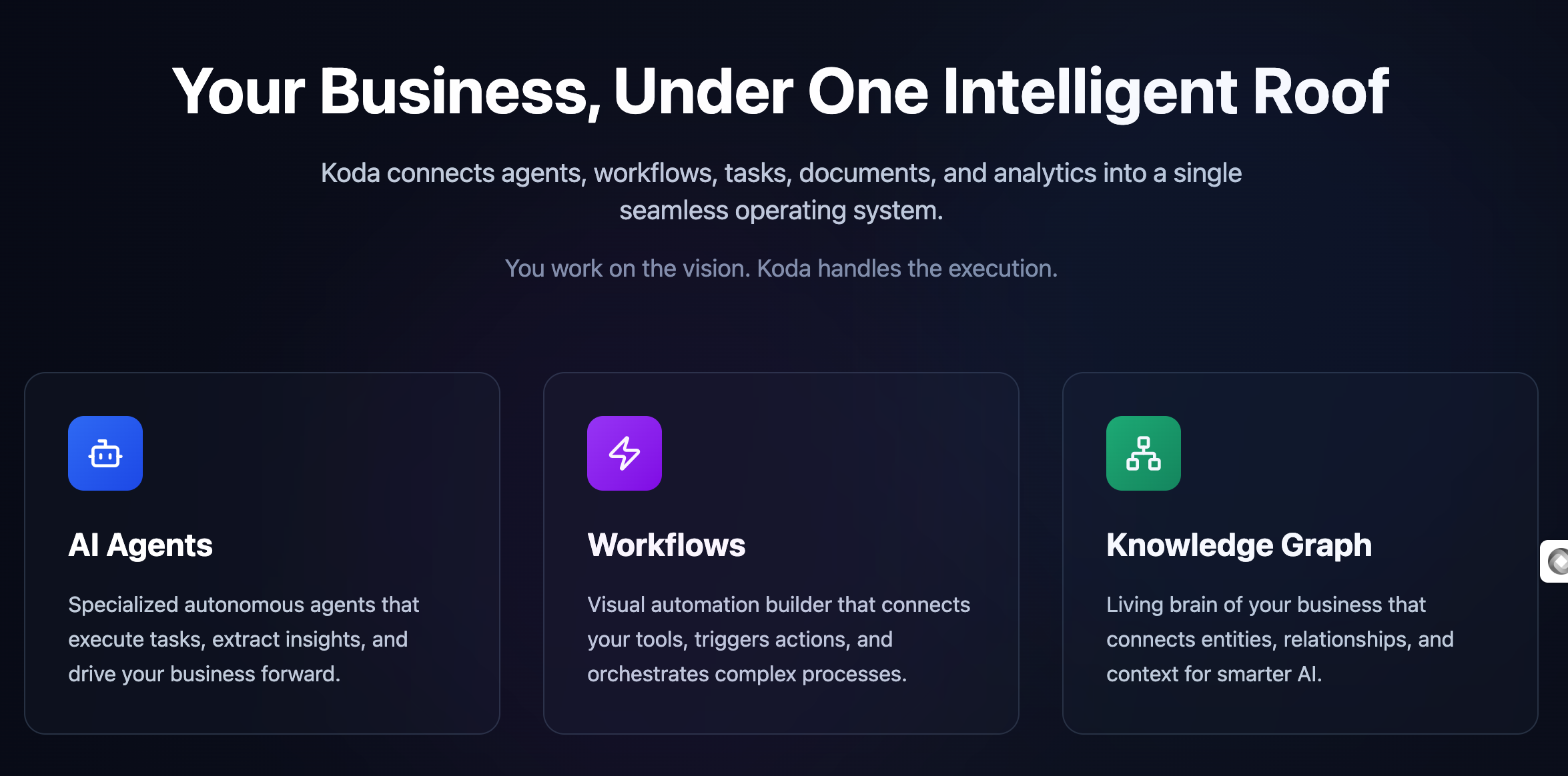 Koda OS - Screenshot 3 showing product features and functionality