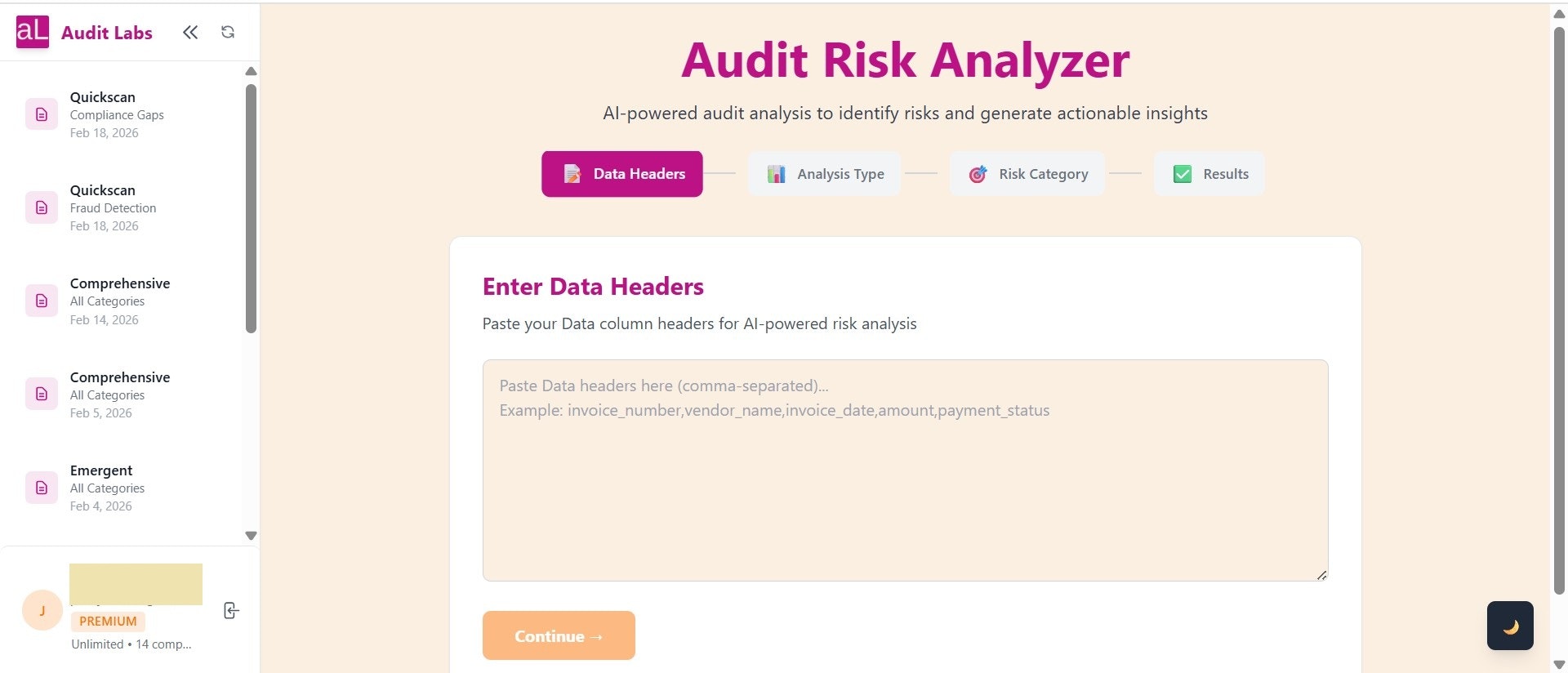 auditlabs.app - Screenshot 2 showing product features and functionality