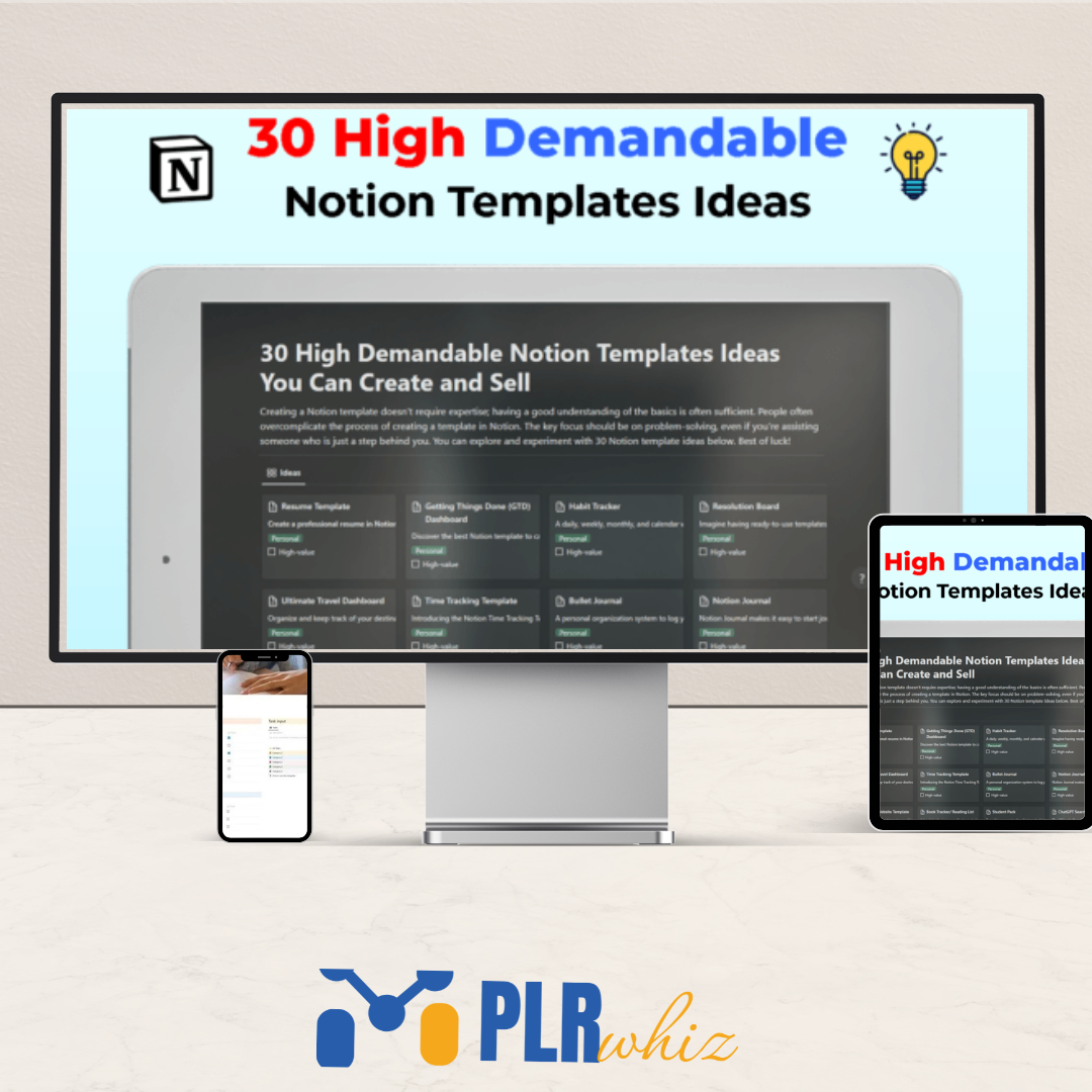 30 높은 수요 가능한 개념 PLR 템플릿