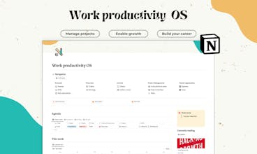 Notion Work and growth planner gallery image