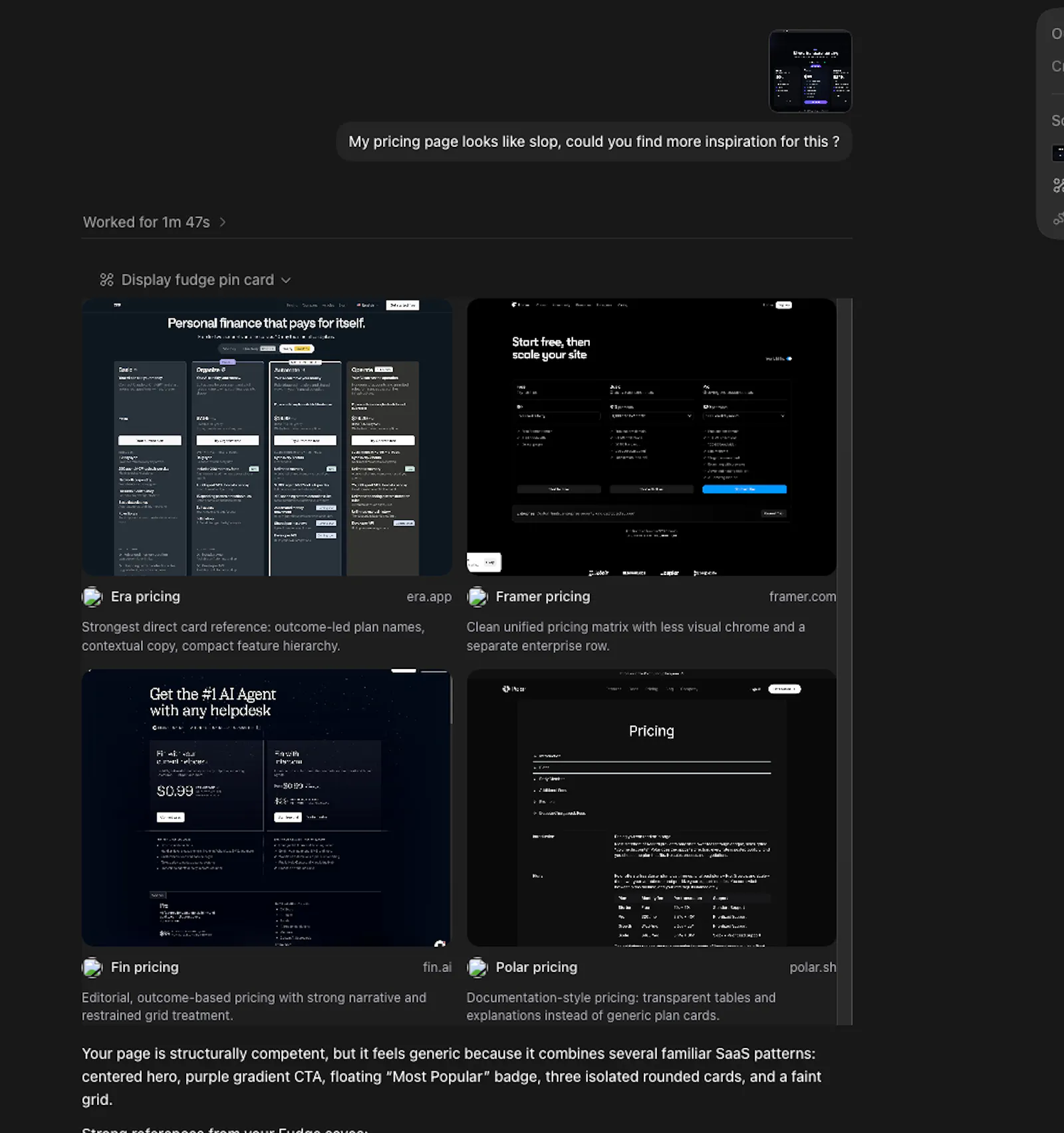 Fudge MCP screenshot 2