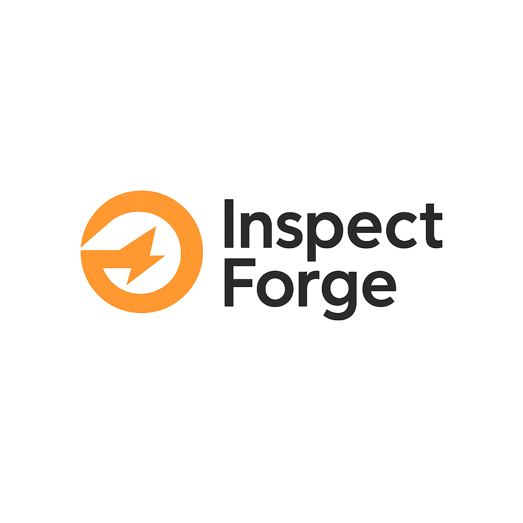 InspectForge - Product Hunt launch logo and brand identity